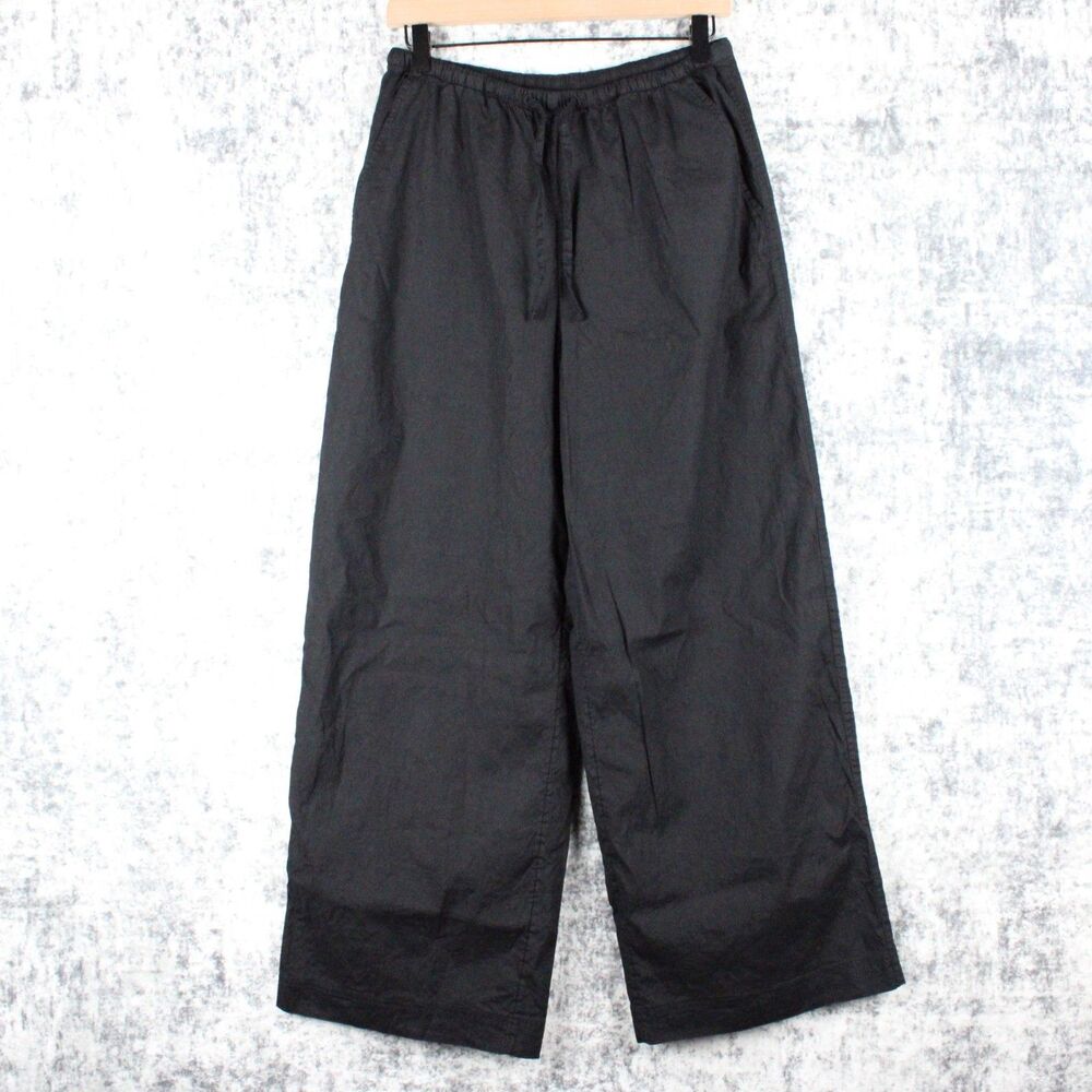 Athleta Paradise Wide Leg Pants Women’s Size XS Linen Blend Black